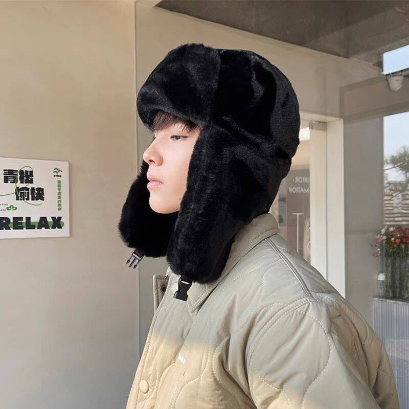 帽子男士保暖户外护耳冬