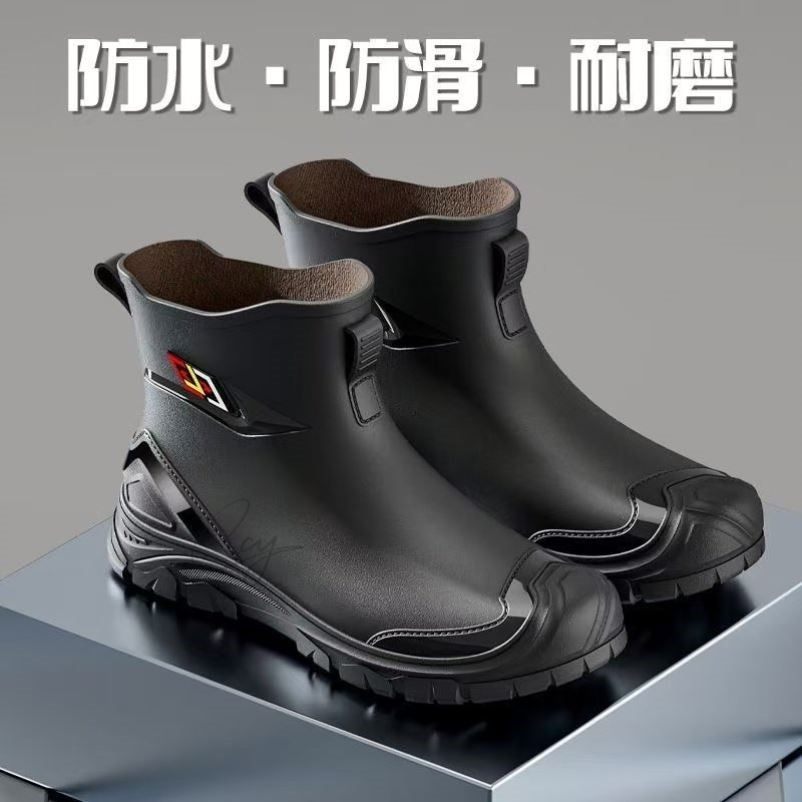雨鞋男士防水防滑新款工作胶鞋软底耐磨户外钓鱼雨靴男款高档水鞋