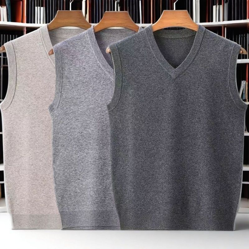 春秋保暖无袖毛衣宽松坎