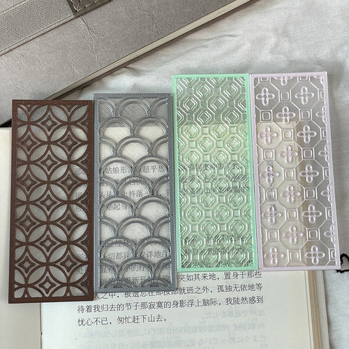 咕咕商店GuGu原创国风古风花窗3D打印书签