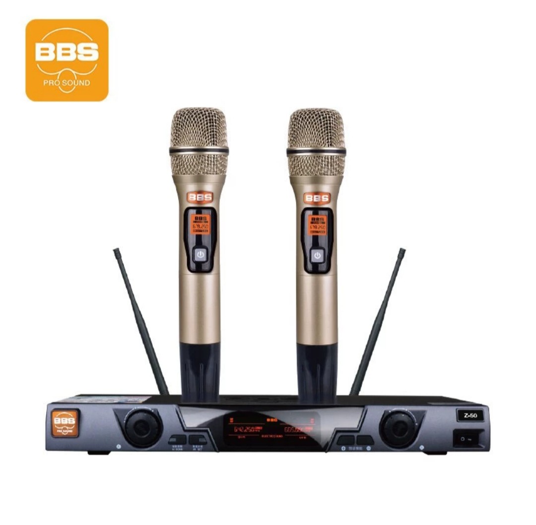 BBS无线一拖二话筒手持麦克风防串频U段家用演出