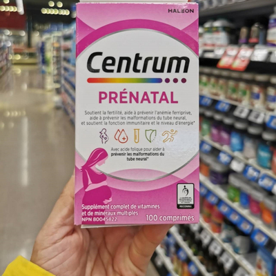 Centrum 善存孕妇多种复合维生素含叶酸VD铁钙100片加拿大发货
