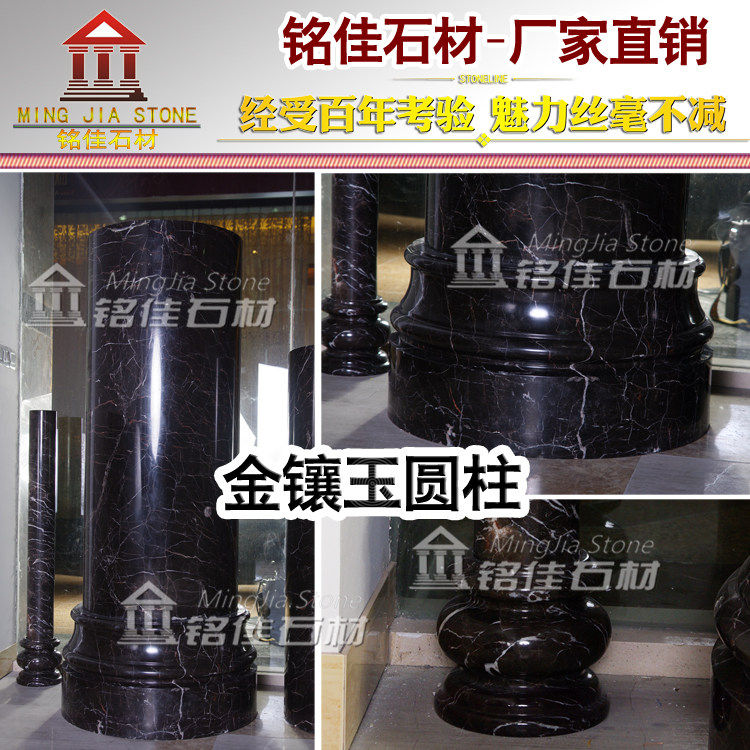 金镶玉天然大理石中欧式实心空心罗马柱客厅酒店大堂装饰石材圆柱