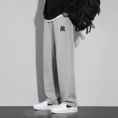 子男秋冬季 男纯棉休闲裤 2025新款 运动裤 加绒直筒卫裤 奥莱专柜裤