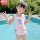儿童连体泳衣女童吊带可爱花边洋气韩国三角游泳课温泉比基尼小童