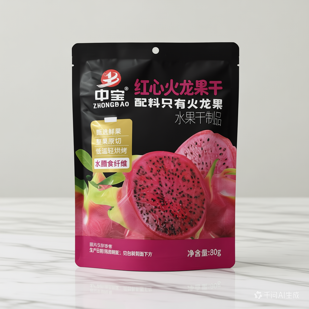 中宝红心火龙果干80克