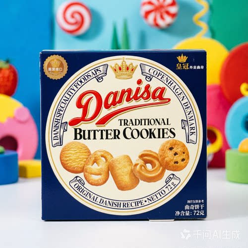 Danisa丹麦皇冠曲奇饼干印尼原装进口零食伴手礼早餐点心盒装72g
