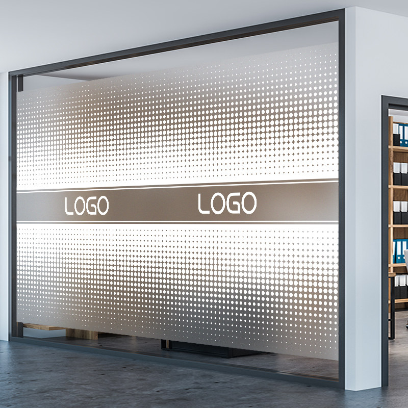 定制办公室隔断静电贴膜玻璃装饰uv纯白色商场展厅简约磨砂膜贴纸