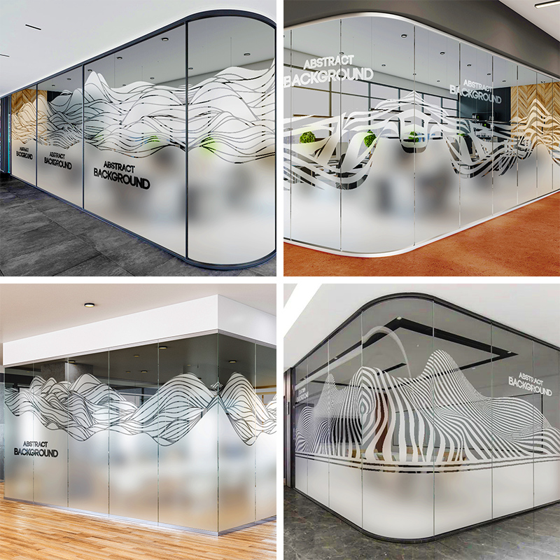 装饰防窥办公室现代几何静电无胶