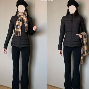 羽绒服女款冬季内胆女黑色显瘦内搭2025新款穿搭轻薄立领排骨外套