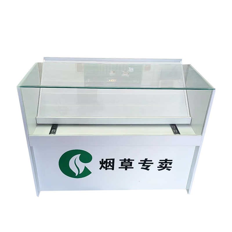 定制木质香烟柜钢化玻璃展示柜台超市便利店烟台多功能.可加轮子
