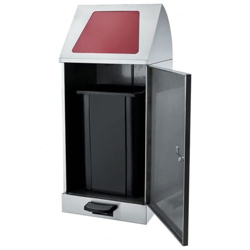 南GPX-236砂钢外桶座t地脚踏垃圾桶静单缓合投口挡板塑料内桶户外