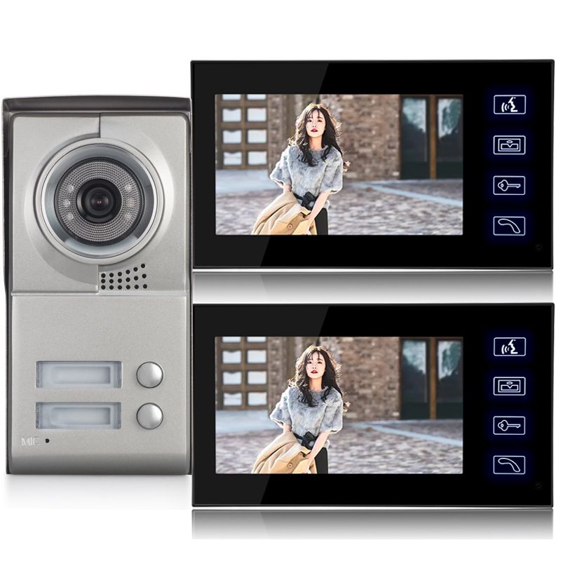 山一视达 二户独立型高清可视对讲门铃公寓楼宇对讲系统