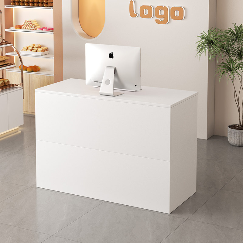 简约小型收银台服装店超市饭店迎宾前台吧台柜台美发店铺接待台桌
