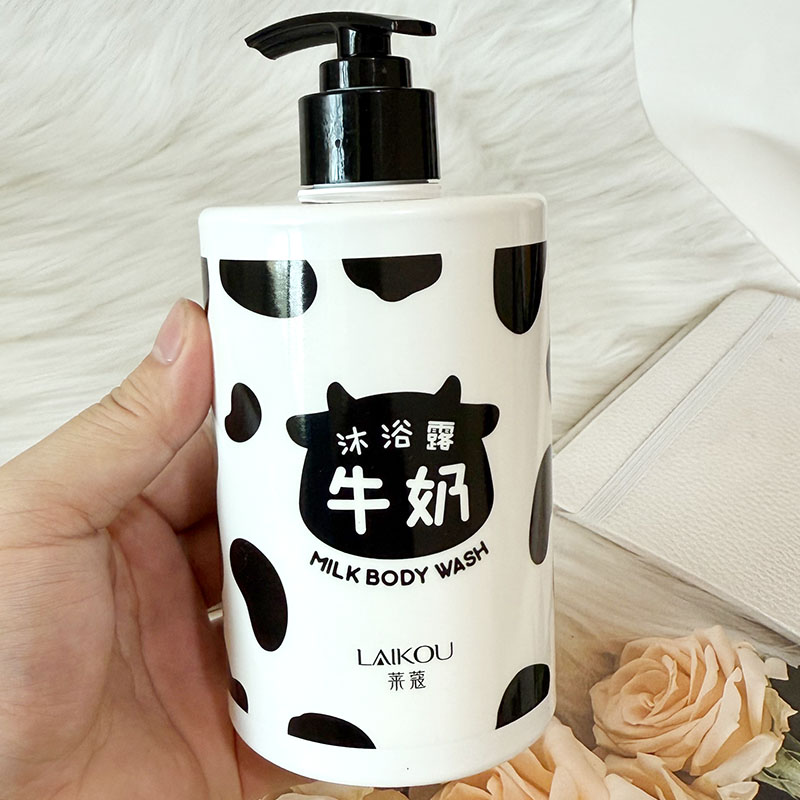 莱蔻牛奶沐浴露500ml大容量沐浴乳清洁肌肤绵密泡沫洁净清爽学生