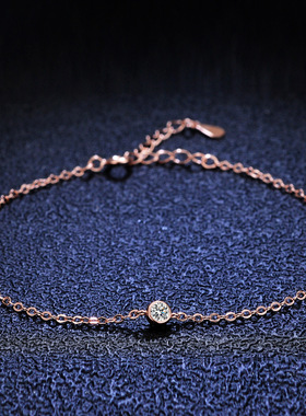 s925银手链莫桑钻手链莫桑石T家气泡手链女款简约时尚饰品礼品