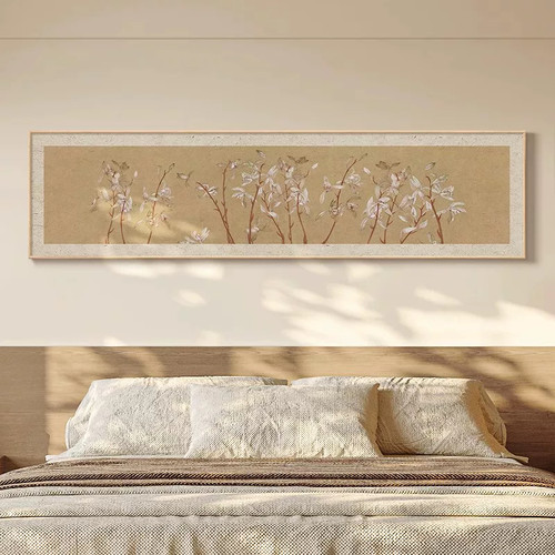 宋代美学花卉客厅沙发背景墙装饰画书房茶室禅意挂画卧室床头画