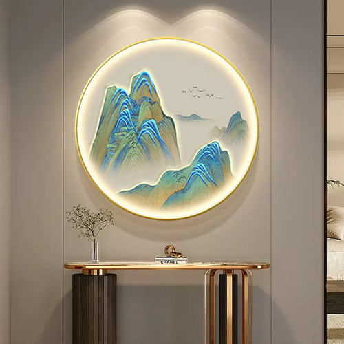 雅韵玄关新中式千里江山装饰画