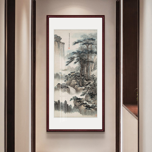 雅韵玄关新中式山水画装饰画