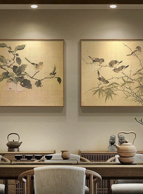 雅韵玄关新中式赵佶装饰画