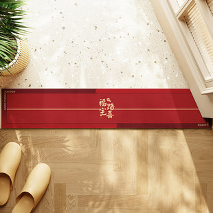 新中式门槛石地垫进门门口极窄长条地毯入户门浴室卫生间吸水脚垫
