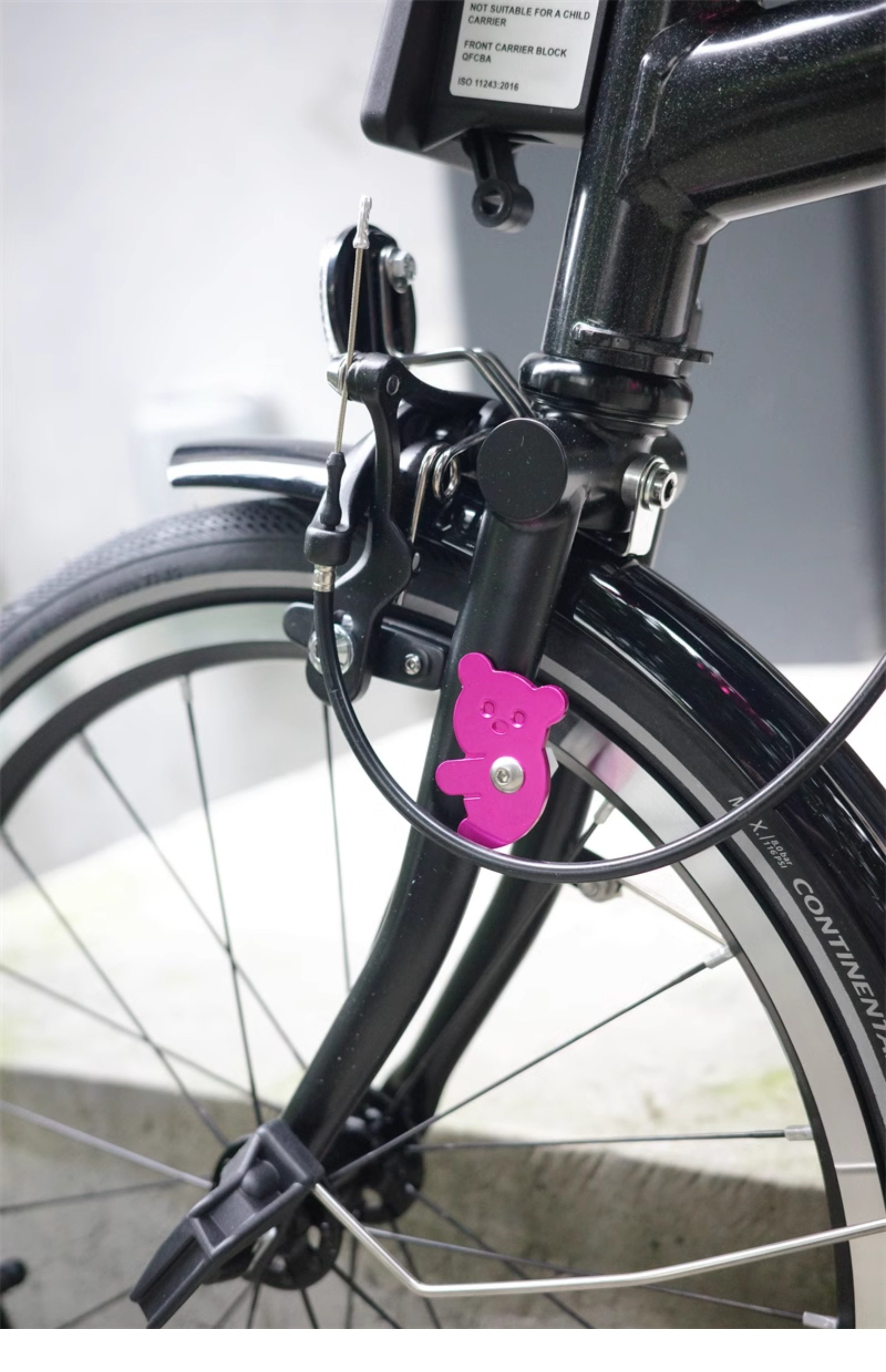 折叠自行车钛合金配件前叉防刮