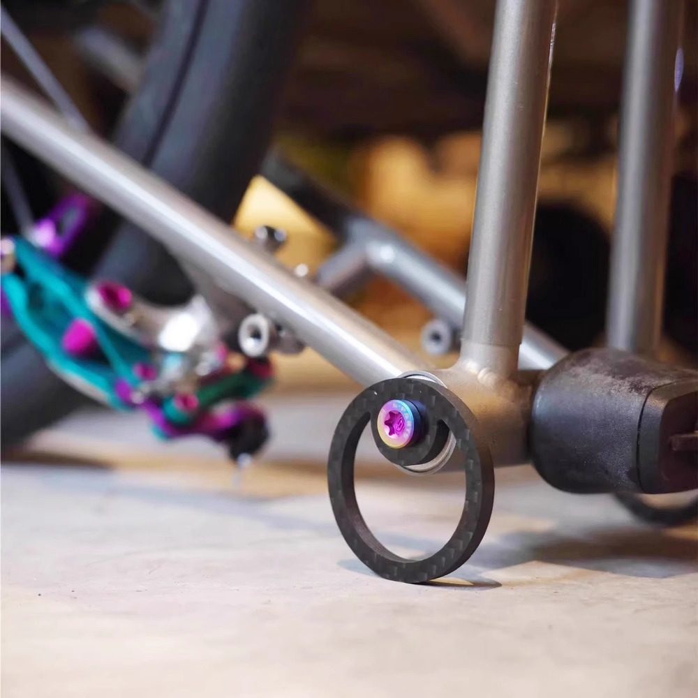 折叠自行车配件改装碳纤维驻车片