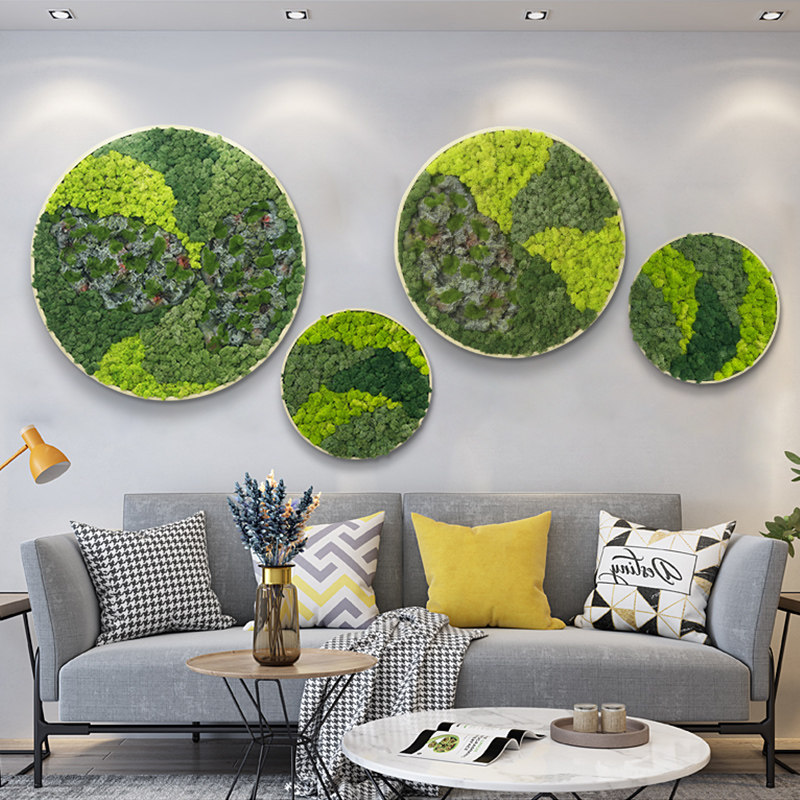 永生苔藓植物相框墙面装饰室内青苔人造绿色植物装饰墙绿化背景墙