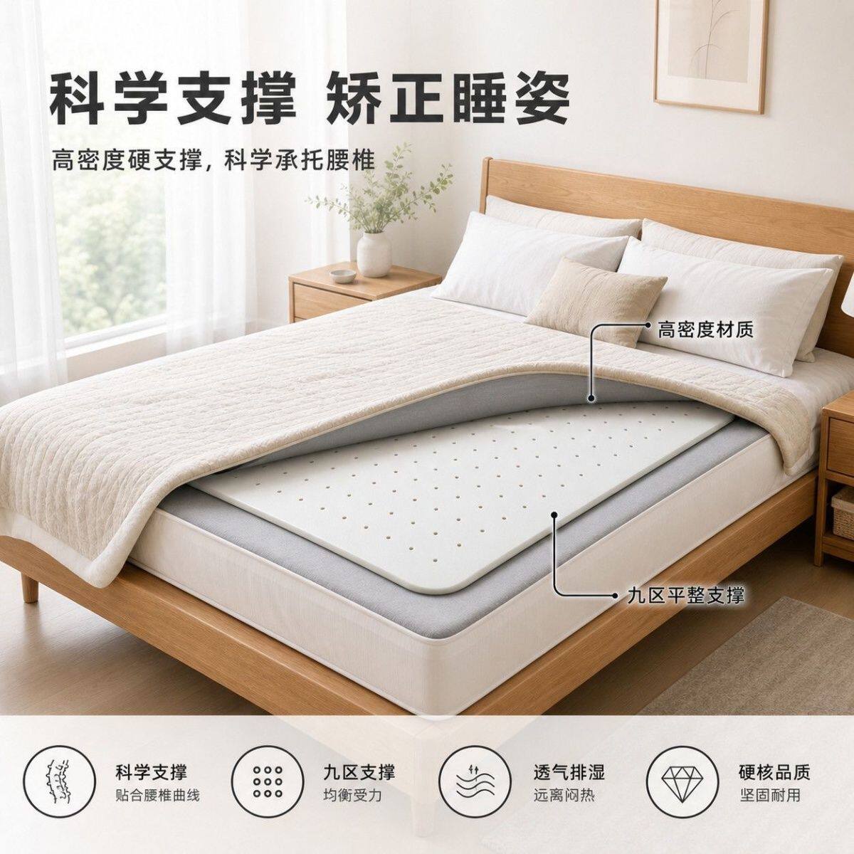 腰间椎盘突出床垫PP护腰板加硬床垫腰椎间盘床板垫片单人沙发铺板