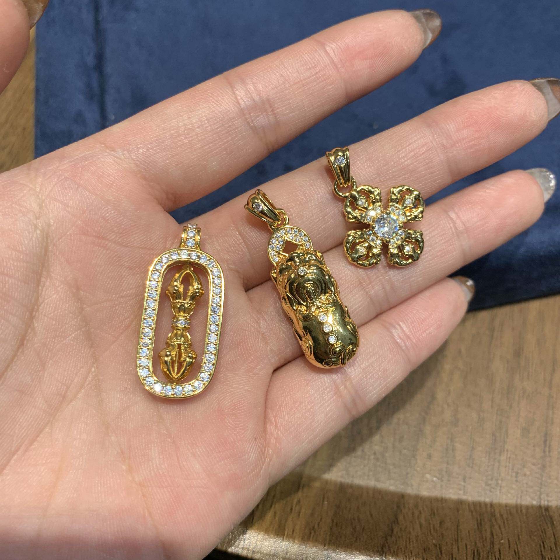 西太后vintage中古风古韵着饰品女金刚杵叠戴雪花项链长款毛衣链