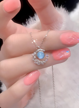 耳边风Design光石花瓣锁骨链女30