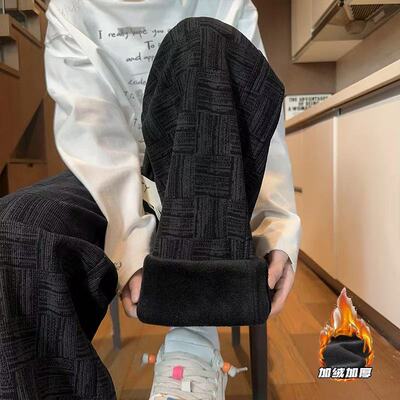 美式灯芯绒加绒保暖直筒男裤