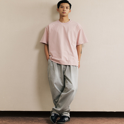 BCALM【水洗磨白休闲裤】做旧