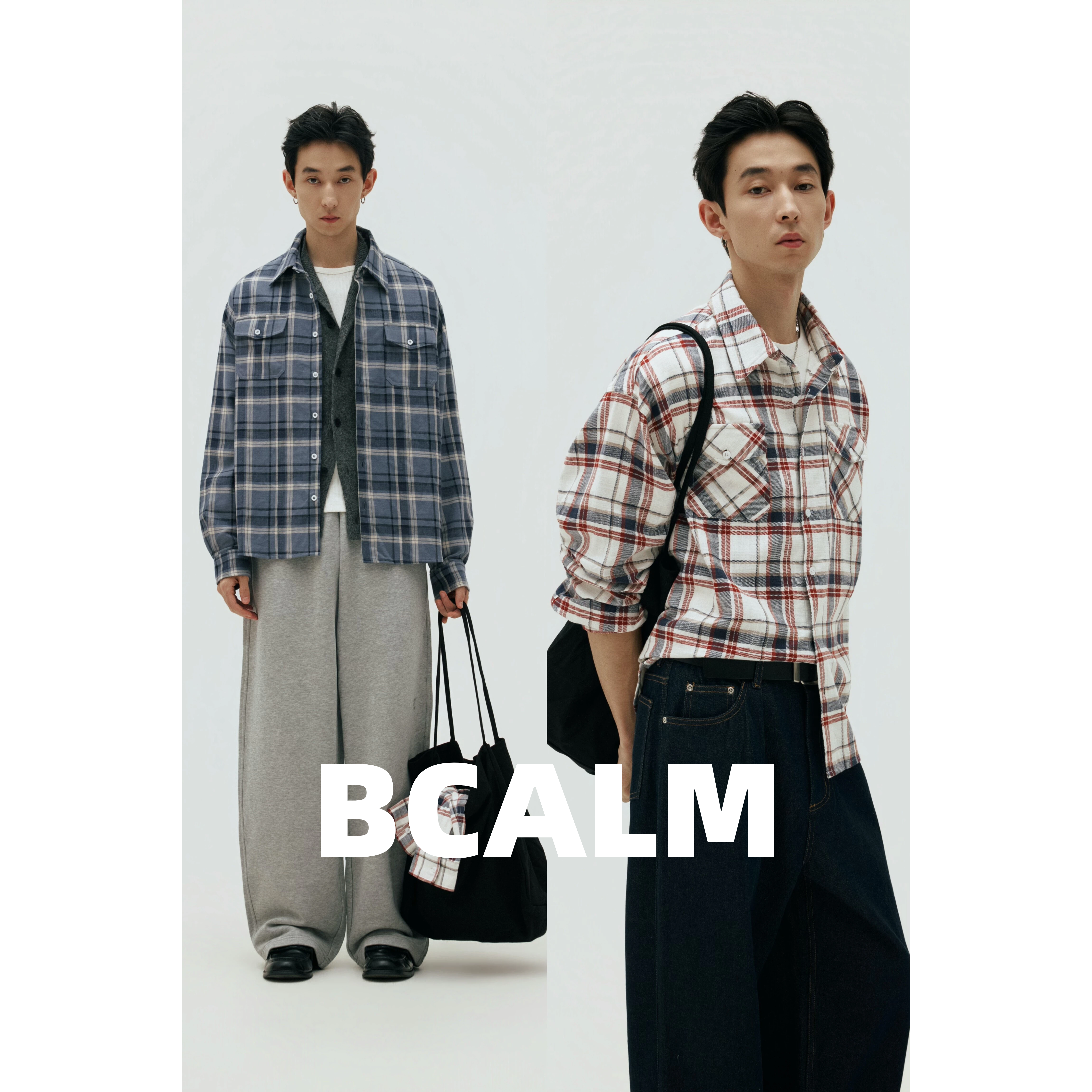 BCALM【26SS定织竹节棉衬衫】100%棉复古做旧长袖衬衣外套内搭,男装,衬衫,淘宝优惠券,粉丝福利购,淘宝优惠卷