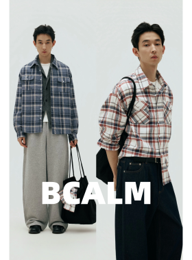 BCALM【26SS定织竹节棉衬衫】100%棉复古做旧长袖衬衣外套内搭