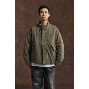 BCALM限时折扣【水洗做旧内胆夹克】日系立领复古M65可拆卸外套