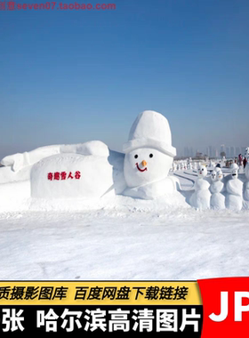 高清图片哈尔滨风景冰雕冰雪世界中央大街城市旅游摄影海报PS素材