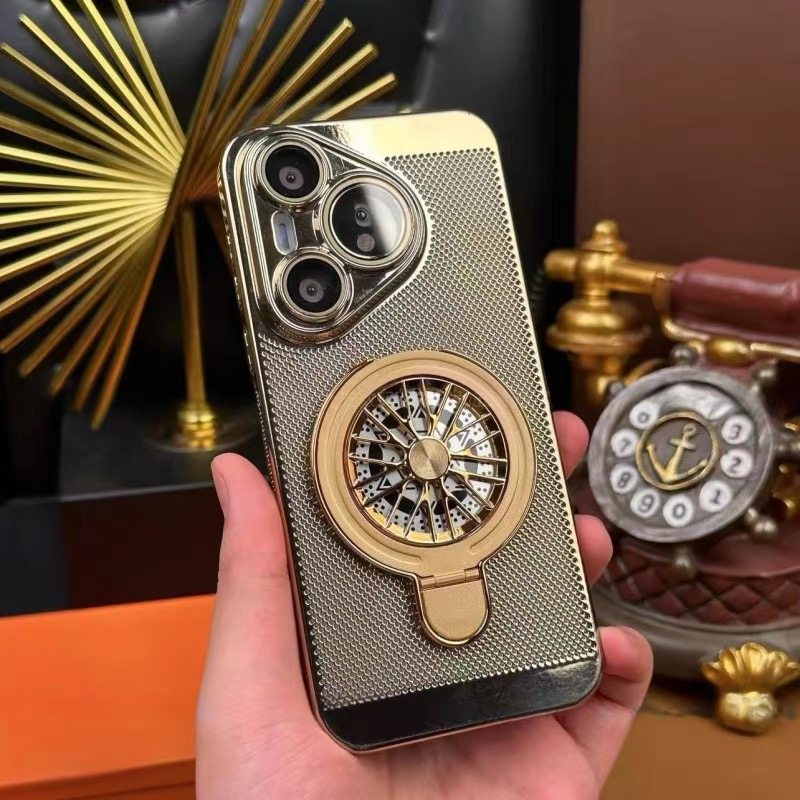 五金【解压支架自带镜头膜】适用荣耀Magic6pro手机壳电镀散热P70网孔mate60pro全包荣耀/90硬80pro套电镀40