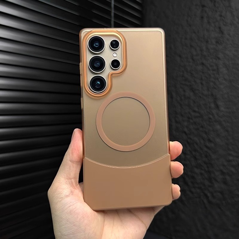 适用三星s24ultra手机壳s23ultra磁吸s25ultra半透明s22ultra超薄防摔磨砂s24上下拼接男女s23轻薄s2大孔小众