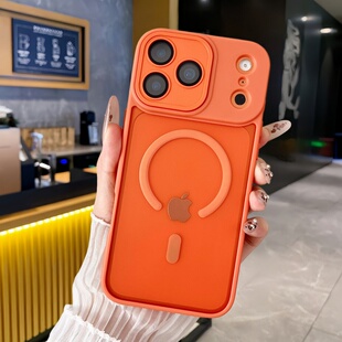 适用苹果17promax手机壳iphone17磨砂带镜头膜磁吸14plus新款13pm保护壳12简约中性11外壳系列防指纹16硬超薄