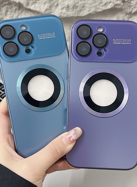 带镜头膜大视窗适用苹果17promax手机壳漏标iPhone16plus新款14pro可磁吸13pormax高级i15全包摄像头外壳12pm