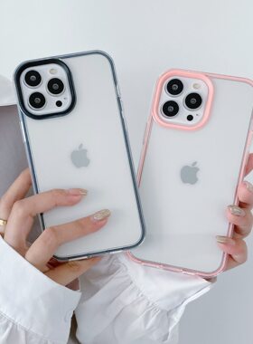 适用苹果17三合一糖果色边框防摔