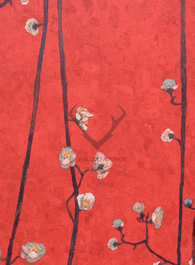 荷兰进口BN梵高 新中式梅花墙纸壁纸220020 220021 220022 220023