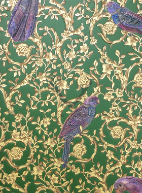 德国原装进口PVC欧式花鸟电视沙发背景墙纸壁纸37053-1-2-3-4-5