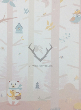 儿童卡通背景定制无缝壁画墙布 YOB080401 080402 080701 080702K