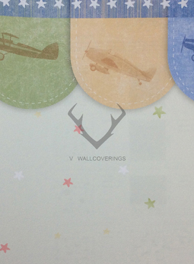 COMPANION儿童卡通腰线无缝墙布壁布YOB082201 082202 082203B