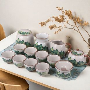 轻奢高档泡茶专用实用乔迁礼物送人2025新款 汝窑功夫茶具礼盒套装