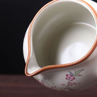 家用防烫公道杯高端分茶器茶具功夫茶具套装 侧把茶海中式 陶瓷单个
