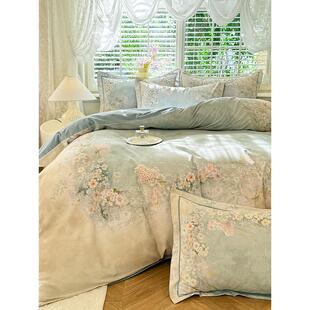 轻奢A类60支全棉四件套2026新款纯棉磨毛被套床单床笠床上用品4