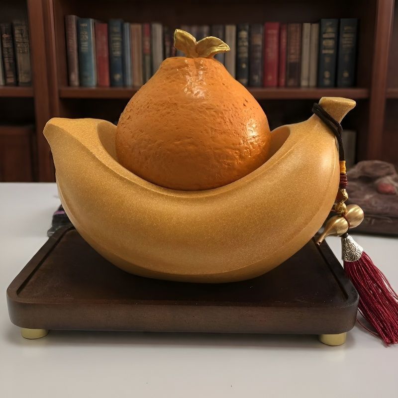 橙蕉摆件招财摆件开业大吉成交橙蕉开业送礼大摆件前台摆件风水